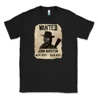 Black Red Dead Redemption 2 Red Moon Cowboy wanted john marston Classic Tee - artisFamous