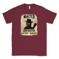 Burgundy Red Dead Redemption 2 Red Moon Cowboy wanted john marston Classic Tee - artisFamous