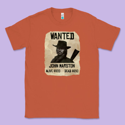 Red Dead Redemption 2 Red Moon Cowboy Wanted John Marston Classic Tee Designed By Artisfamous