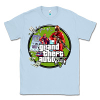 Dusty Blue Grand Theft Auto Classic Tee - artisFamous