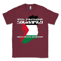Burgundy irish palestinian solidarity Classic Tee - artisFamous