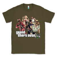 Army Green Grand Theft Auto Classic Tee - artisFamous