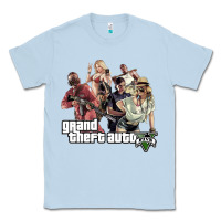 Dusty Blue Grand Theft Auto Classic Tee - artisFamous