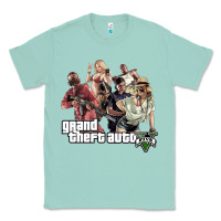Seafoam Grand Theft Auto Classic Tee - artisFamous
