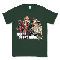 Sports Green Grand Theft Auto Classic Tee - artisFamous