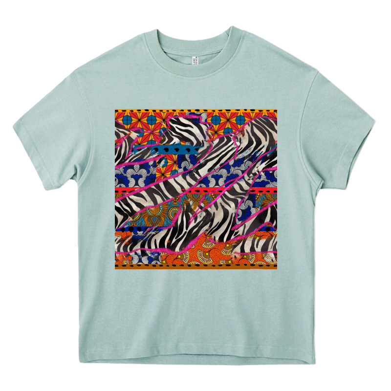 African Ankara Zebra Seamless Pattern Heavy Core Tee by BundleAndBundleShop | Teevron