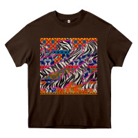Chocolate Brown african ankara zebra seamless pattern Heavy Core Tee - BundleAndBundleShop
