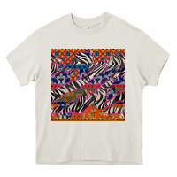 Cream african ankara zebra seamless pattern Heavy Core Tee - BundleAndBundleShop