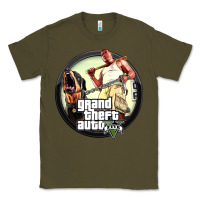 Army Green Grand Theft Auto Classic Tee - artisFamous