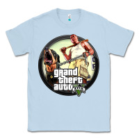 Dusty Blue Grand Theft Auto Classic Tee - artisFamous
