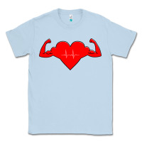 Dusty Blue Healthy Heart Classic Tee - artisFamous