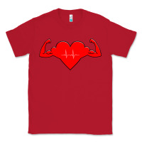 Red Healthy Heart Classic Tee - artisFamous