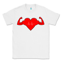 White Healthy Heart Classic Tee - artisFamous