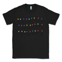 Black Stranger Lights Alphabet Classic Tee - artisFamous