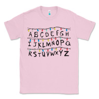 Bubblegum Pink Stranger Lights Alphabet Classic Tee - artisFamous
