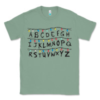 Sage Stranger Lights Alphabet Classic Tee - artisFamous