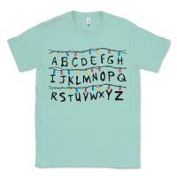 Seafoam Stranger Lights Alphabet Classic Tee - artisFamous