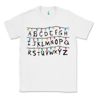 White Stranger Lights Alphabet Classic Tee - artisFamous