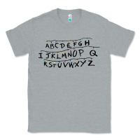 Heather Grey stranger alphabets funny Classic Tee - artisFamous
