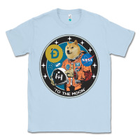 Dusty Blue doge Classic Tee - artisFamous