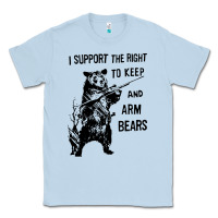 Dusty Blue bear arms 2nd amendment funny hunting Classic Tee - artisFamous