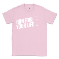 Bubblegum Pink run for your life Classic Tee - artisFamous