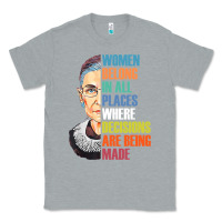 Heather Grey women belong in all places r.u.th bader gins.burg r.b.g t shirt Classic Tee - artisFamous