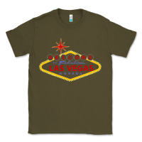 Army Green Welcome to Fabulous Las Vegas Nevada Classic Tee - artisFamous