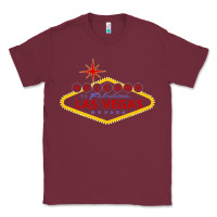 Burgundy Welcome to Fabulous Las Vegas Nevada Classic Tee - artisFamous