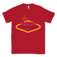 Red Welcome to Fabulous Las Vegas Nevada Classic Tee - artisFamous