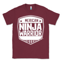 Burgundy american ninja warrior Classic Tee - artisFamous