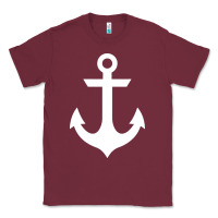 Burgundy preppy nautical anchor Classic Tee - artisFamous