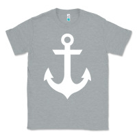 Heather Grey preppy nautical anchor Classic Tee - artisFamous