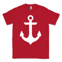Red preppy nautical anchor Classic Tee - artisFamous