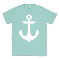 Seafoam preppy nautical anchor Classic Tee - artisFamous