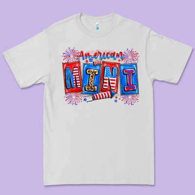 American Mini Premium Tee Designed By Cowhidedigitalart