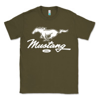 Army Green mustang pony script Classic Tee - artisFamous