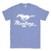 Colony Blue mustang pony script Classic Tee - artisFamous