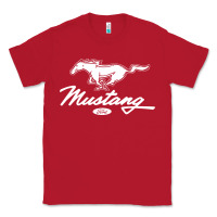 Red mustang pony script Classic Tee - artisFamous