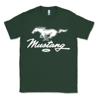 Sports Green mustang pony script Classic Tee - artisFamous