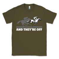 Army Green horse racing Classic Tee - artisFamous