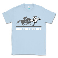 Dusty Blue horse racing Classic Tee - artisFamous