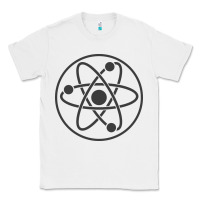 White Atomic Atom Symbol Classic Tee - artisFamous