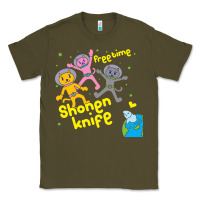 Army Green Shonen Knife Free Time Classic Tee - artisFamous