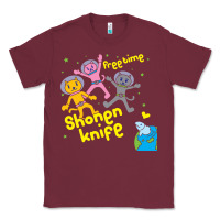 Burgundy Shonen Knife Free Time Classic Tee - artisFamous