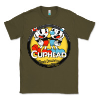 Army Green Cuphead Classic Tee - artisFamous
