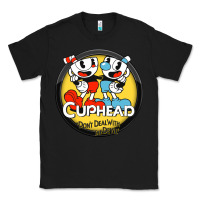 Black Cuphead Classic Tee - artisFamous