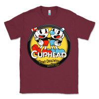 Burgundy Cuphead Classic Tee - artisFamous