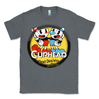 Charcoal Heather Cuphead Classic Tee - artisFamous