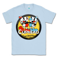 Dusty Blue Cuphead Classic Tee - artisFamous